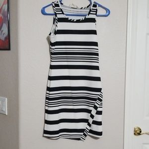 Black and white tank dress